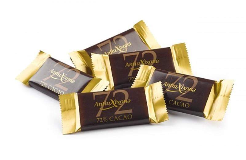 Minitabletas de Chocolate (chocolatinas individuales) estuche de 200g - Antiu Xixona-ChocolateSI-70%,antiu xixona,Chocolate Negro,Chocolatinas,Sin Gluten