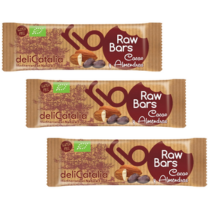 Barritas Ecológicas Raw de Cacao y Almendras  - Pack 3 unidades -  (30g cada una) Delicatalia