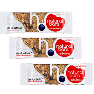 Barritas energeticas de Quinoa y Arándanos expositor Pack de 3 - 40 g DeliCatalia