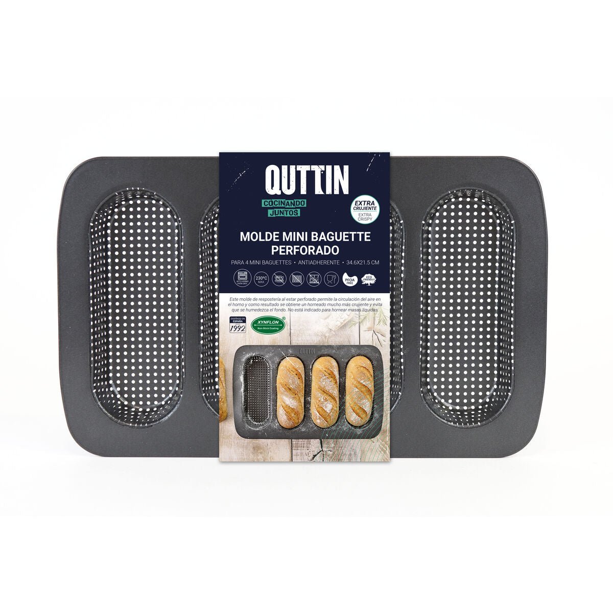 Molde con forma Quttin Baguette 0,5 mm 34,6 x 21,5 x 3 cm - chocolateSI.com