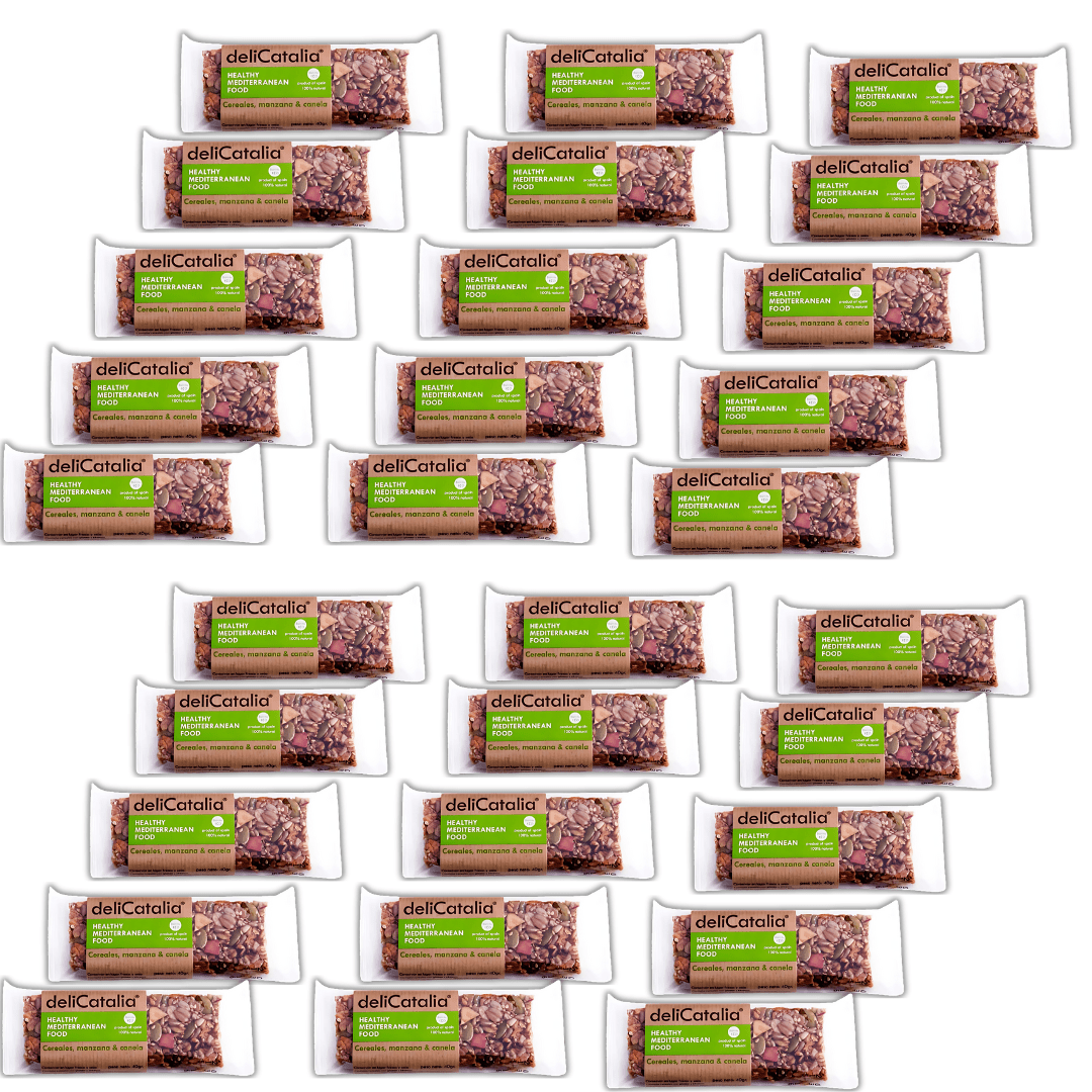 Barritas Ecológicas de Cereales, Manzana y Canela Expositor de 30 - DeliCatalia 40 g - chocolateSI.com