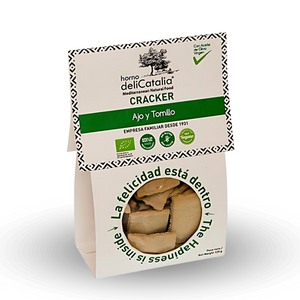 Crackers Ecologico Ajo y Tomillo  - Delicatalia  125g