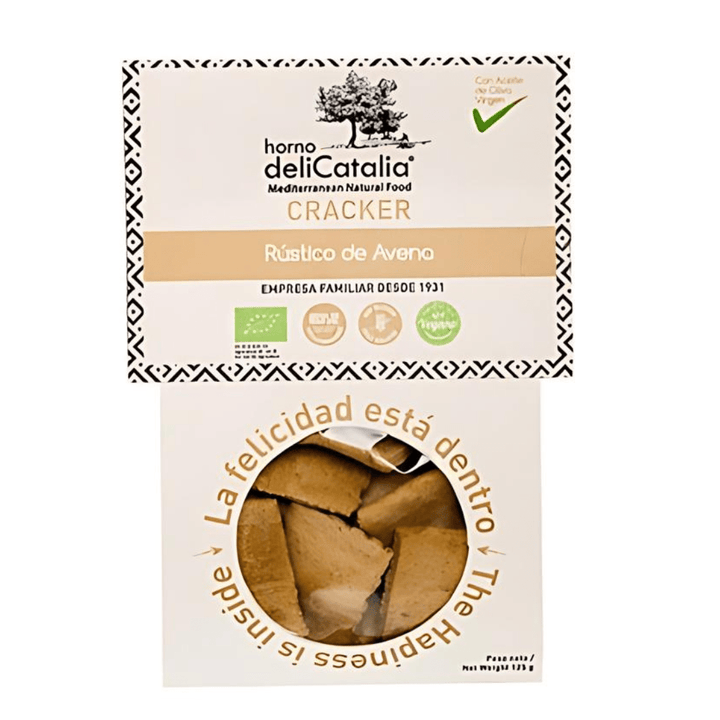 delicatalia Cracker Ecológico Rústico de Avena 125g