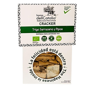 Cracker Ecologico Trigo Sarraceno Y Pipas - Delicatalia 125g