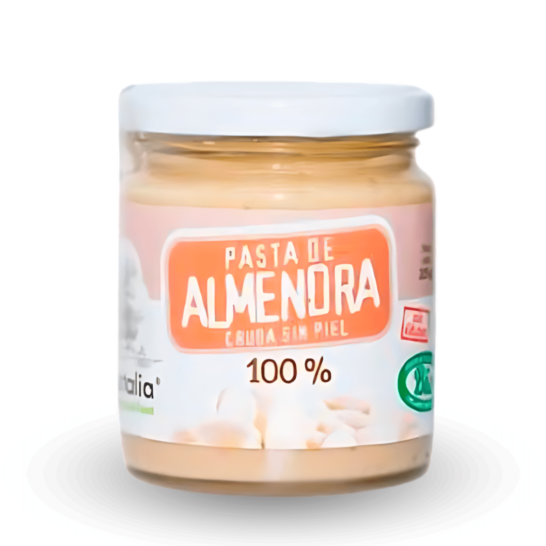 Crema de Almendra Cruda Expositor de 12 - Delicatalia (225g cada unidad) - chocolateSI.com