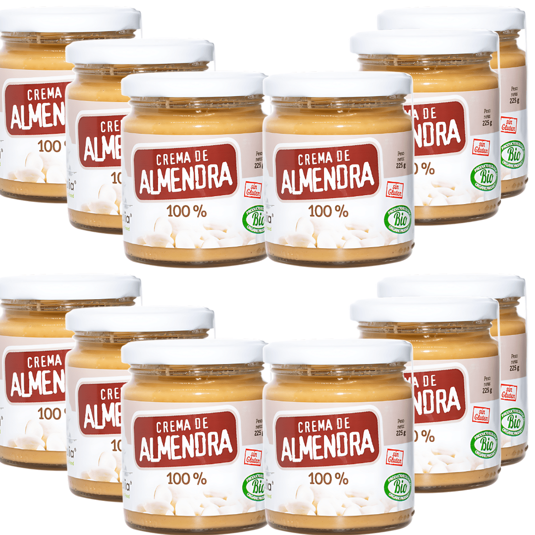Crema de Almendra Tostada Expositor de 12 unidades - deliCatalia (225g cada unidad) - chocolateSI.com