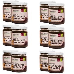 Crema de Cacahuete con Cacao - Expositor de 12 unidades - 225g DeliCatalia