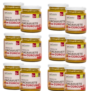 Crema de Cacahuete con Cúrcuma Expositor de 12 unidades - 225g DeliCatalia