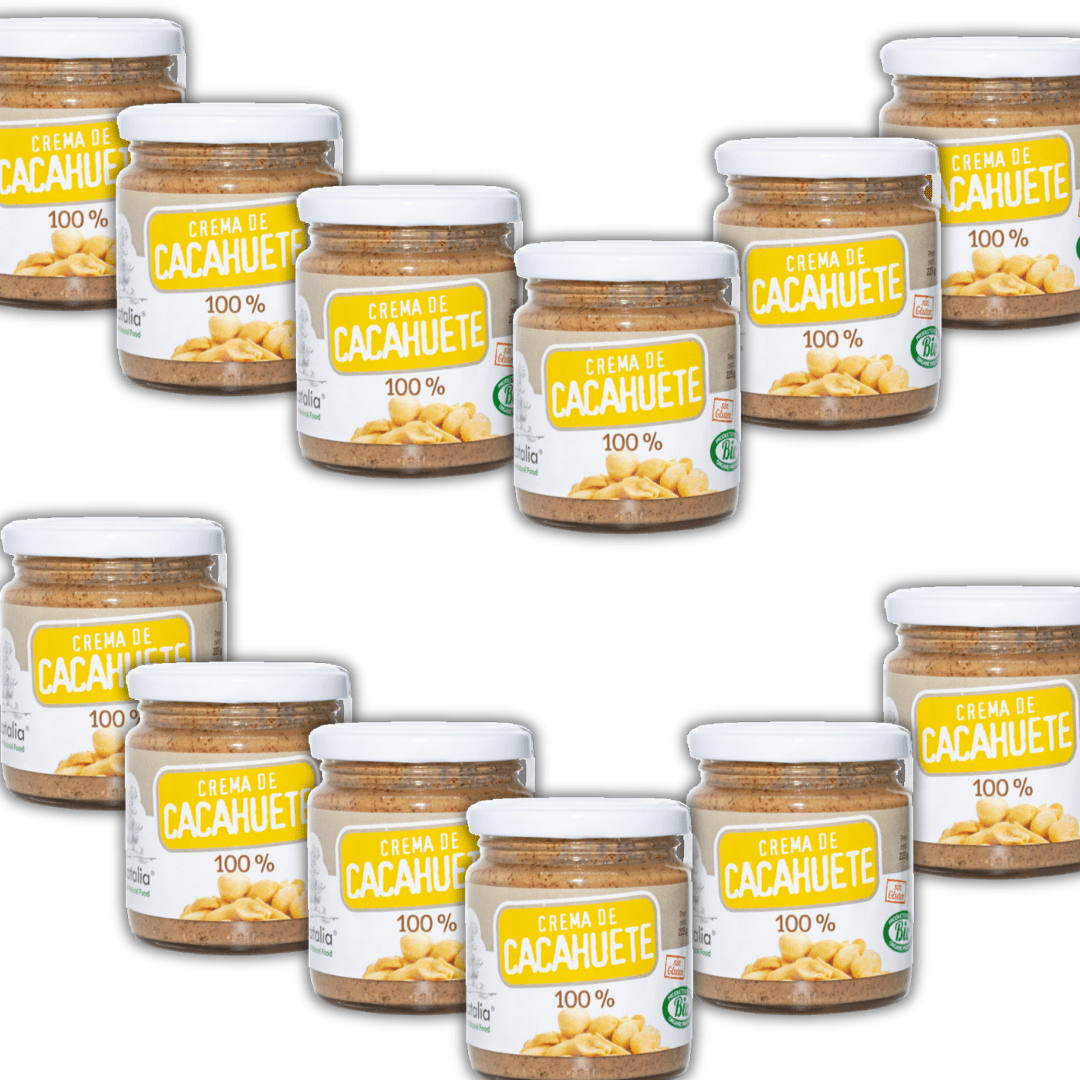 Crema de Cacahuete Tostado - Expositor de 12 unidades - 225g DeliCatalia - chocolateSI.com