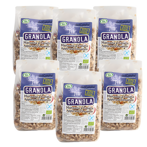 Granola Ecologica Manzana y Canela Sin Gluten - Pack de 6 - DeliCatalia (350 gr)