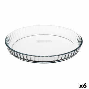 Molde para Horno Pyrex Classic Redondo Plano 27,7 x 27,7 x 3,5 cm Transparente (6 Unidades)