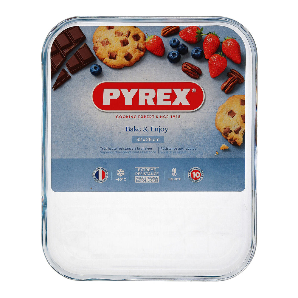 Molde para Horno Pyrex Classic Plano 33 x 27 x 2 cm Transparente Vidrio (6 Unidades)