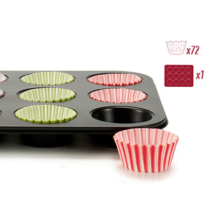 Muffin Tray Multicolour Baking tray (7 x 7 x 3 cm) (35 x 3 x 26,5 cm) (12 Units)