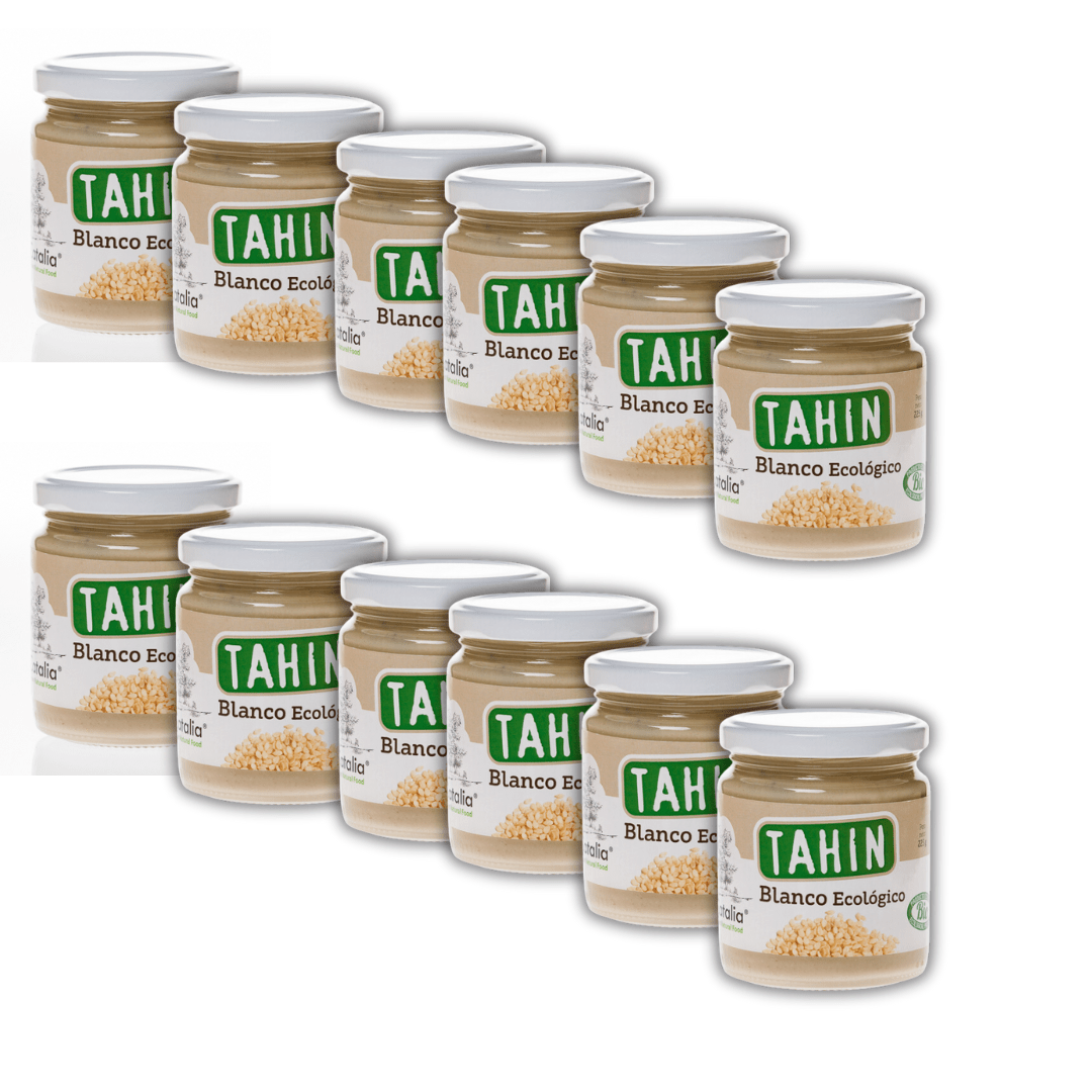 Crema de Tahín Blanco Ecológico Expositor de 12 unidades - DeliCatalia 225g - chocolateSI.com
