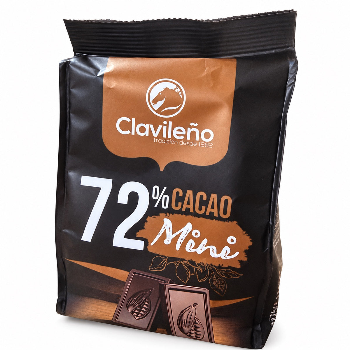 Mini chocolatinas Clavileño 72% cacao, bolsa de 175 g