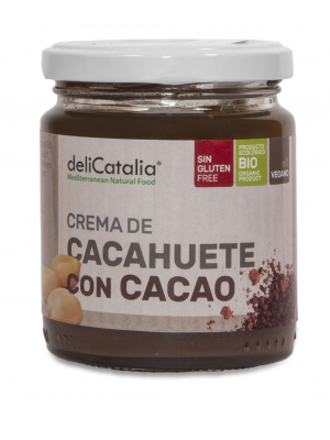 Crema de Cacahuete con Cacao - Expositor de 12 unidades - 225g DeliCatalia