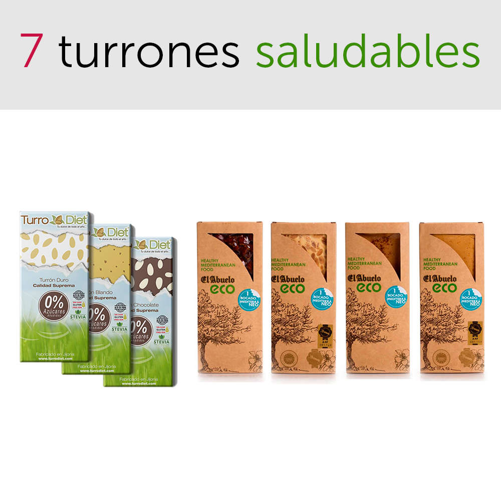 Lote de turrones saludables ecológicos Stevia
