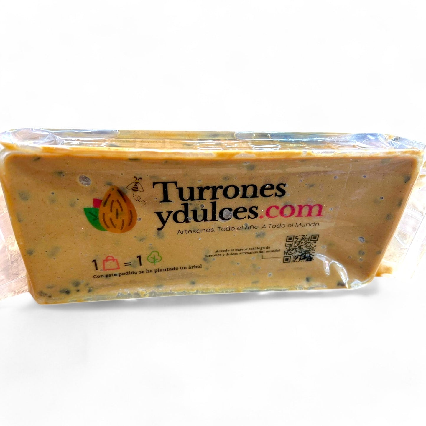 Turron a la piedra con trozos de chocolate. - Perfil 