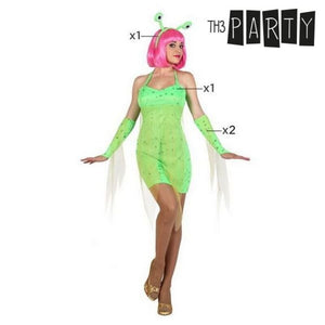 Costume for Adults Green Sexy Alien 4 pcs