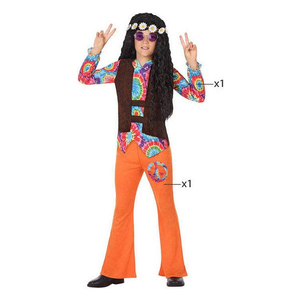 Disfraz para Niños Hippie Naranja (2 Pcs)