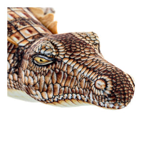 Fluffy toy DKD Home Decor Brown Polyester Crocodile (46 x 22 x 8 cm)