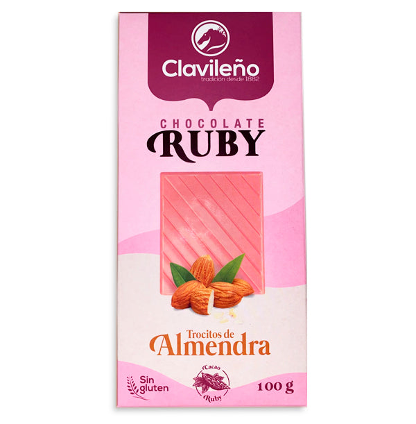 Chocolate Ruby con Almendras 100g - El Clavileño