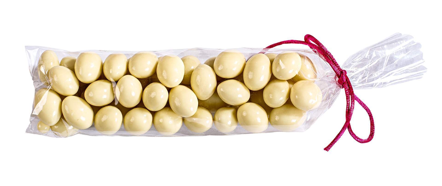 Almendras bañadas de Chocolate Blanco - Chocoperlas 150g-ChocolateSI-Chocolate Blanco,ChocolateSi,Con Almendras,grageas,Sin Gluten,Sin Lactosa,turrones artesanos