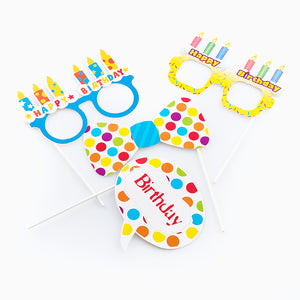 Th3 Party Birthday Accessories for Fun Photos (Set of 5)