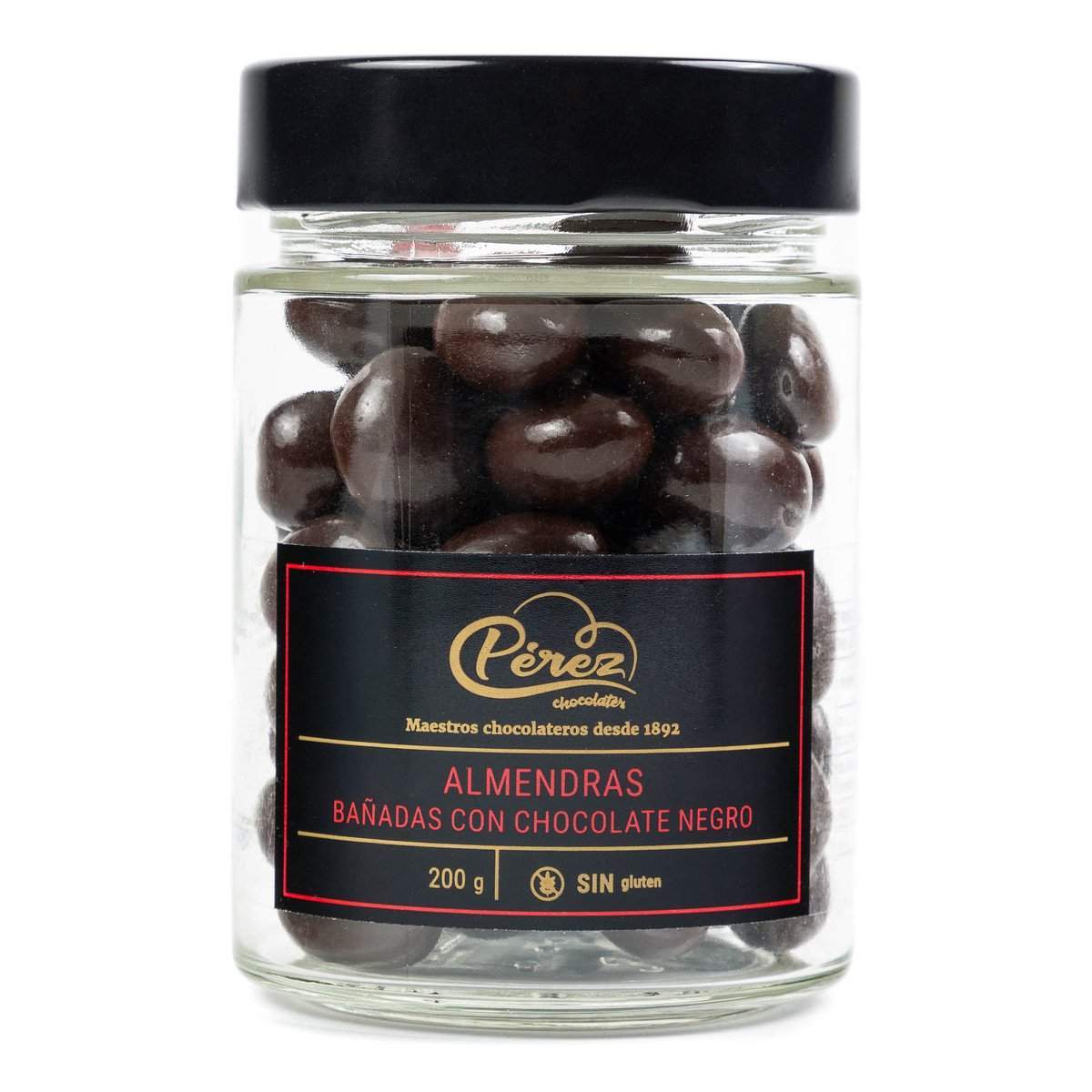 Almendras Bañadas con Chocolate Negro 51% Cacao 150g - Chocolates Pérez - chocolateSI.com
