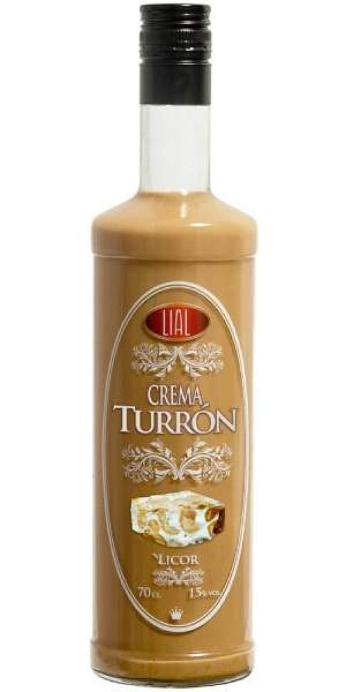 Licor de Crema de Turrón 0,7L-ChocolateSI-Blandos,Con Almendras,Con Frutas,Con Licor,Crema,Duro,turrones artesanos