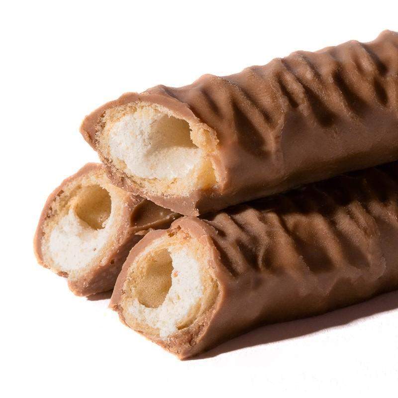 Barquillos de Turrón al Chocolate-ChocolateSI-Barquillos,Cajas,Con Almendras,Crema,Crujiente,Manteca de Cacao,Pasta de Cacao,turrones artesanos