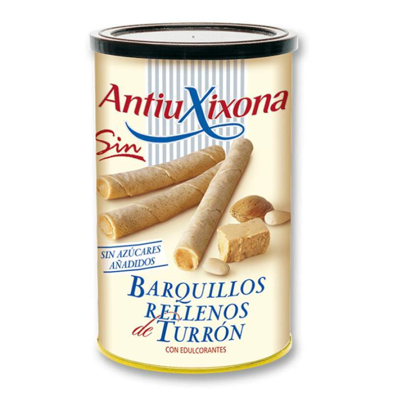 Barquillos de turrón Sin Azúcares añadidos-ChocolateSI-Barquillos,Con Almendras,Crujiente,Sin Azúcar,turrones artesanos