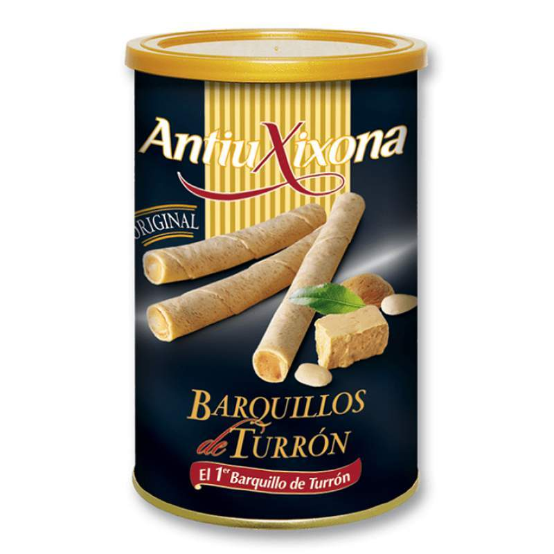 Caja de 12 unidades de barquillos rellenos de turrón  200g Antiu Xixona-ChocolateSI-Barquillos,Cajas,Con Almendras,Crema