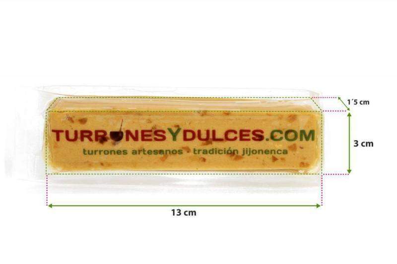 Porciones 50 gramos de Turrón Individual de Jijona artesano-ChocolateSI-Blandos,Cajas,Con Almendras,Eventos,Sin Gluten,Sin Lactosa,turrones artesanos