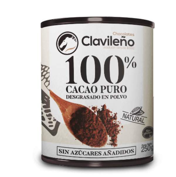 Cacao en Polvo Alcalizado 11% Sin azúcares añadidos 250g - Chocolates Clavileño-chocolates clavileno-Cacao en Polvo,cacao soluble,El Clavileño,Sin Azúcar