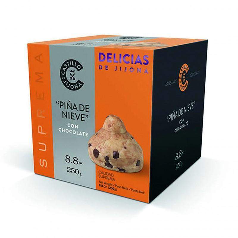 Piña de nieve con chocolate 250g - Castillo de Jijona-ChocolateSI-Con Almendras,Navidad,Sin Gluten,turron,turrones artesanos