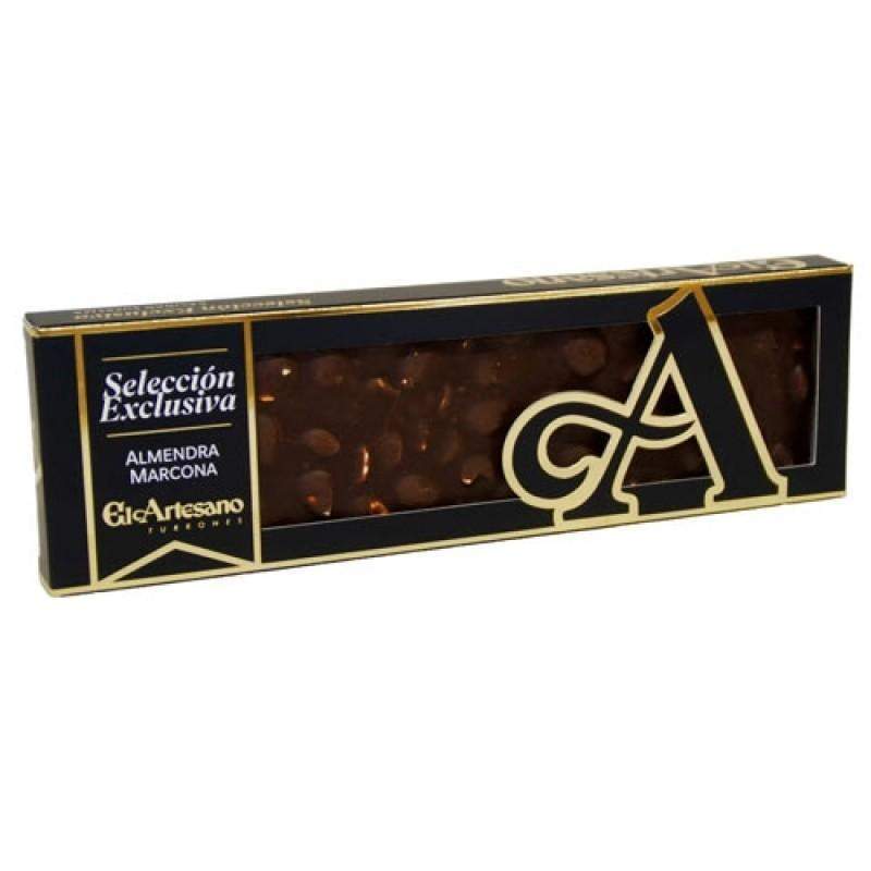 Selección Exclusiva Chocolate Puro 220 gr. 50% Marcona - El Artesano-ChocolateSI-Chocolate Puro,Con Almendras,el artesano,Sin Gluten,tabletas