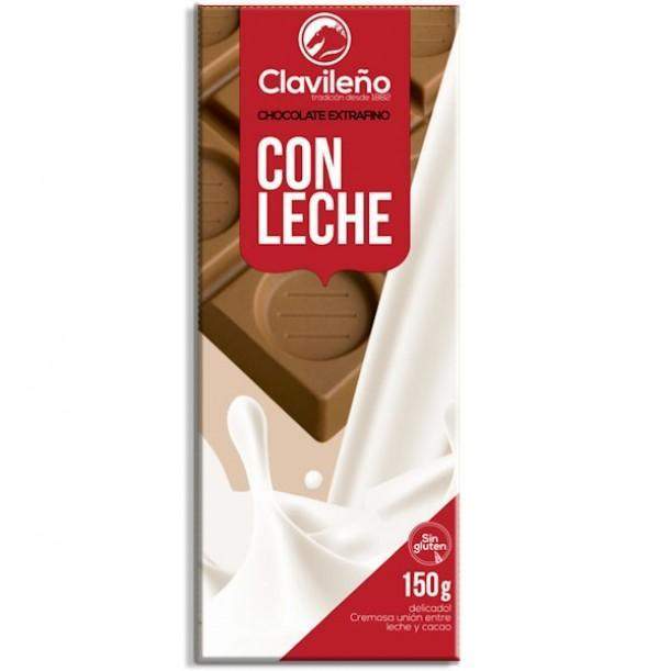 Chocolate con Leche 150g - El Clavileño-chocolates clavileno-chocolate con leche,El Clavileño,Sin Gluten,tabletas