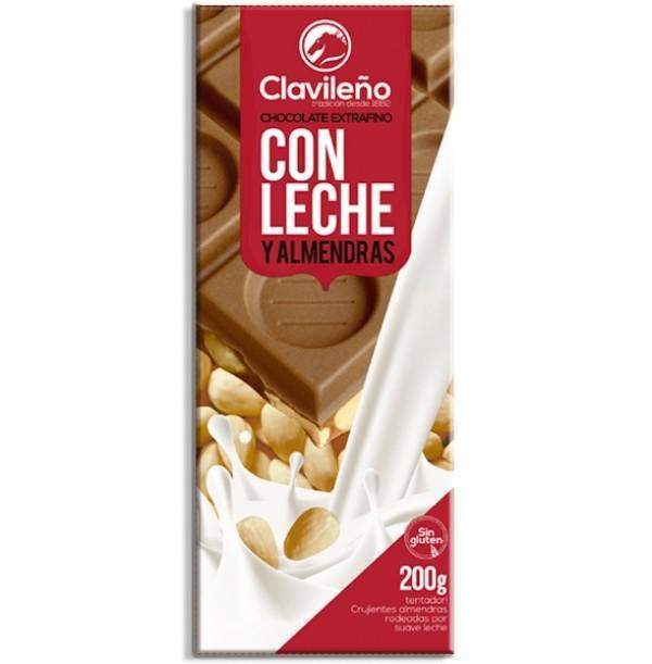 Chocolate con Leche y Almendras 200g - El Clavileño - chocolateSI.com
