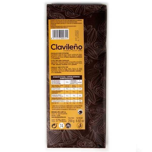 Chocolate Negro 57% Cacao 250g - El Clavileño - chocolateSI.com