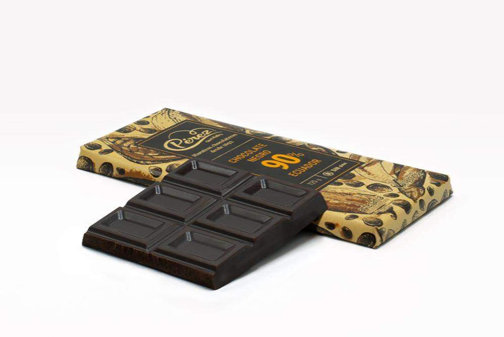 Chocolate negro 90% Cacao Origen Ecuador 125g - Chocolates Pérez - chocolateSI.com