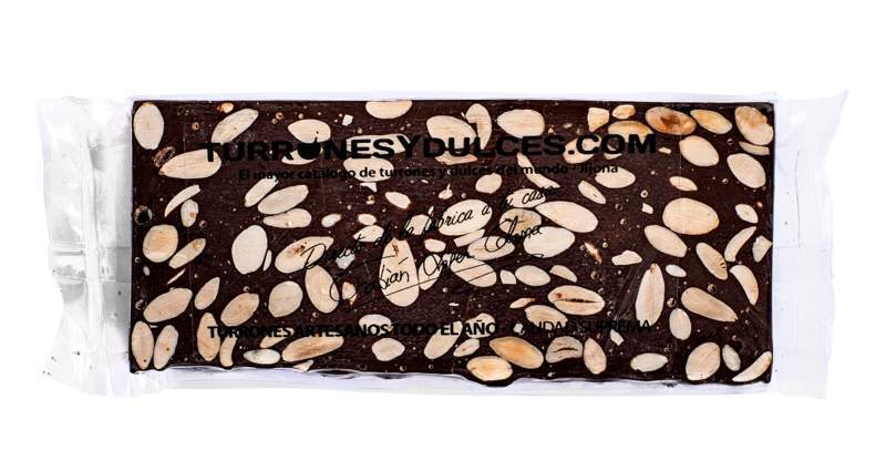 Chocolate Negro Puro con Almendras, 300 gramos-ChocolateSI-Chocolate Negro,ChocolateSi,Con Almendras,Navidad,Sin Gluten,tabletas,turrones artesanos