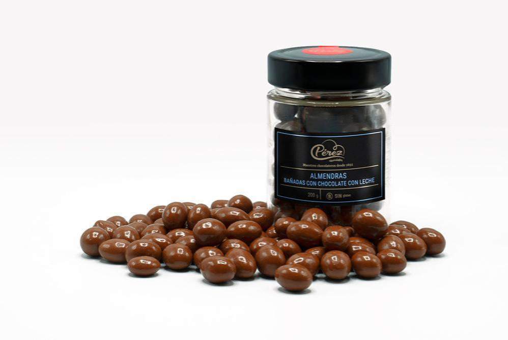 Almendras Bañadas con Chocolate con Leche 42% Cacao 200g - Chocolates Pérez - chocolateSI.com