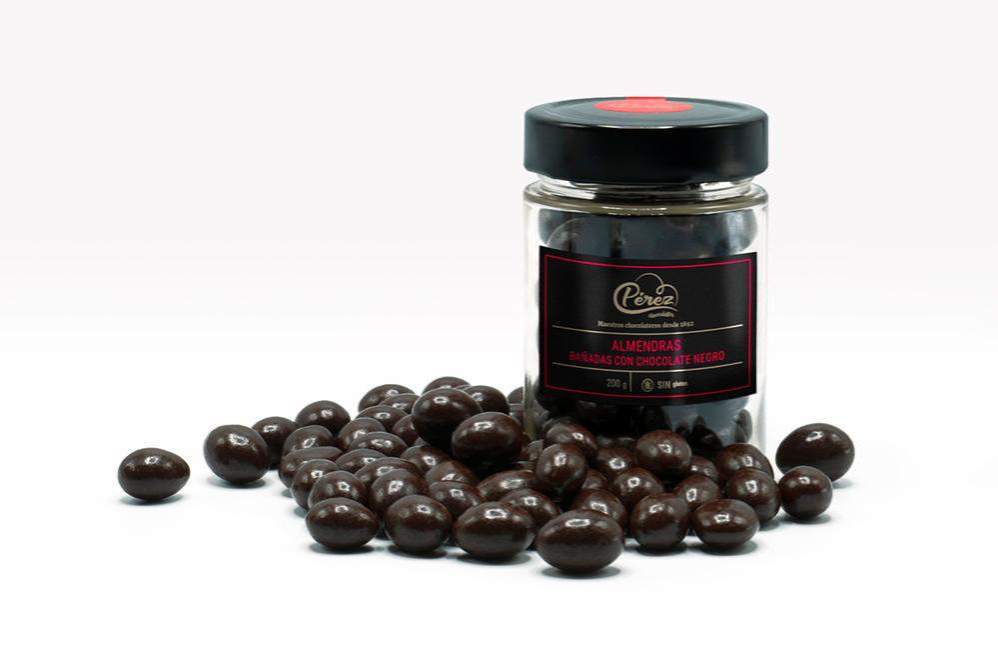 Almendras Bañadas con Chocolate Negro 51% Cacao 150g - Chocolates Pérez - chocolateSI.com
