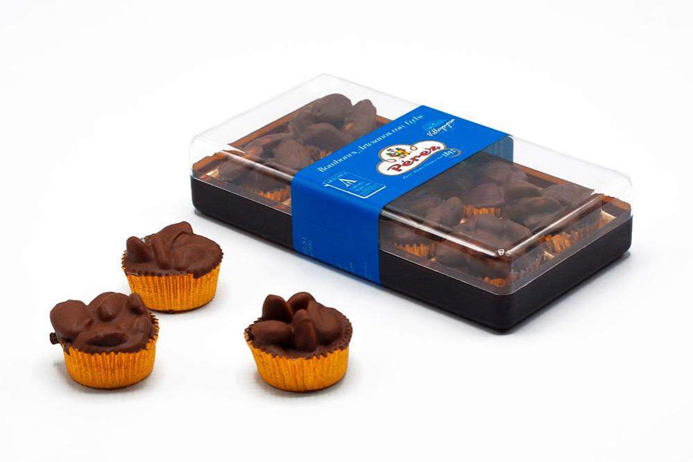 Bombones de Chocolate con Leche con Almendras 32% Cacao - Chocolates Pérez - chocolateSI.com