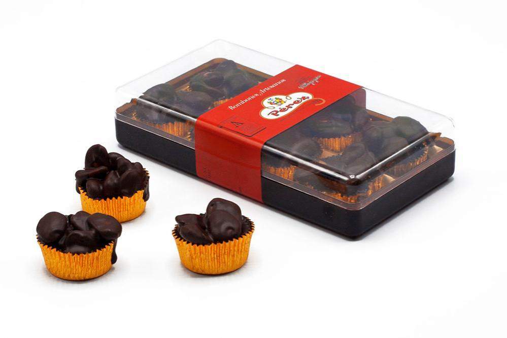 Bombones de Chocolate Negro con Almendras 50% Cacao - Chocolates Pérez - chocolateSI.com