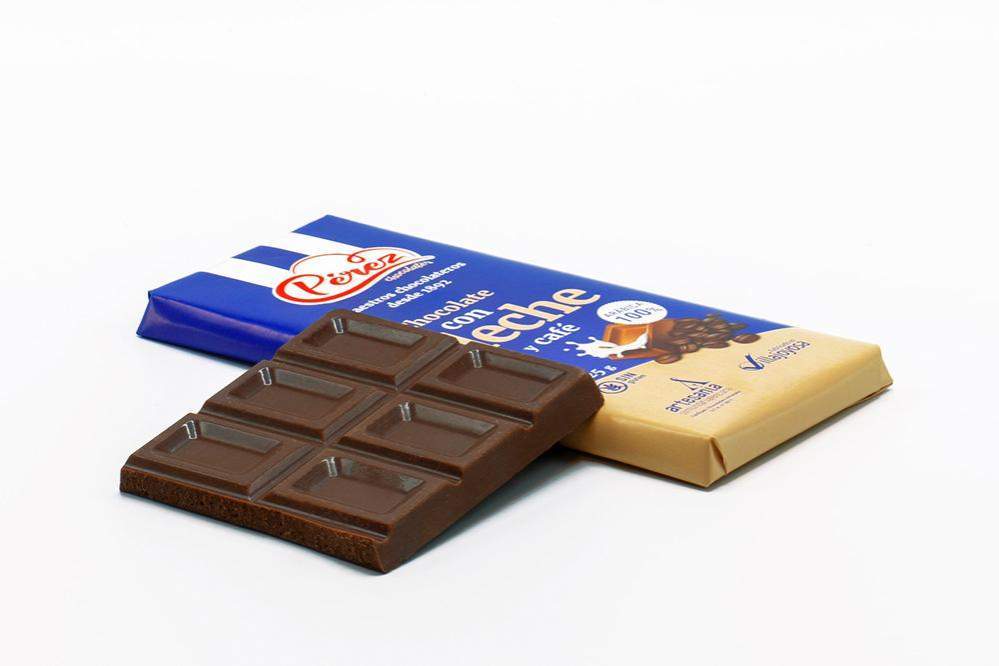 Chocolate con Leche y Café 100% Arábica 125g - Chocolates Pérez-chocolateSI-Con Café,Con Leche,perez,Sin Gluten,tabletas