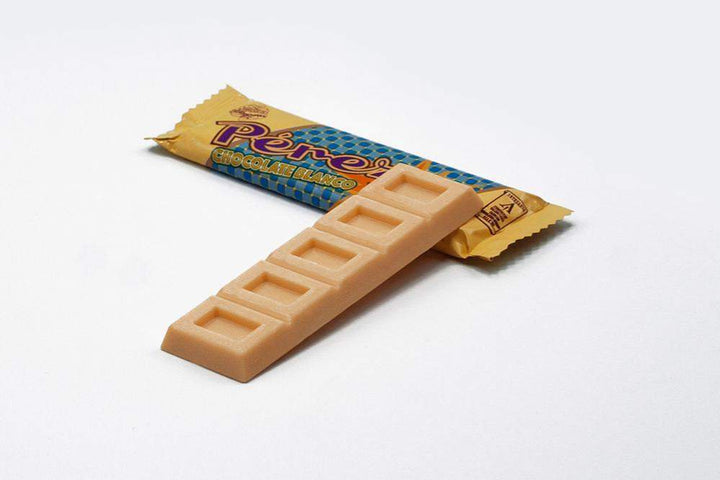chocolateSI Chocolatina Chocolate Blanco 25% Cacao 30g - Chocolates Pérez