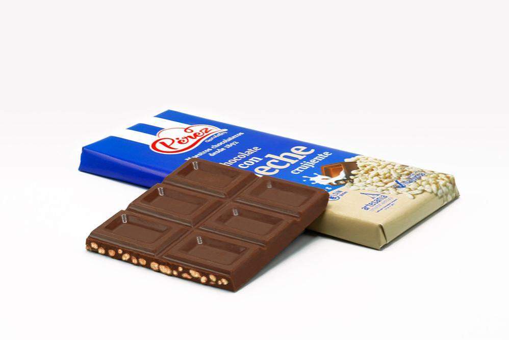Chocolate con Leche Crujiente 32% Cacao 125g - Arroz Inflado - Chocolates Pérez - chocolateSI.com
