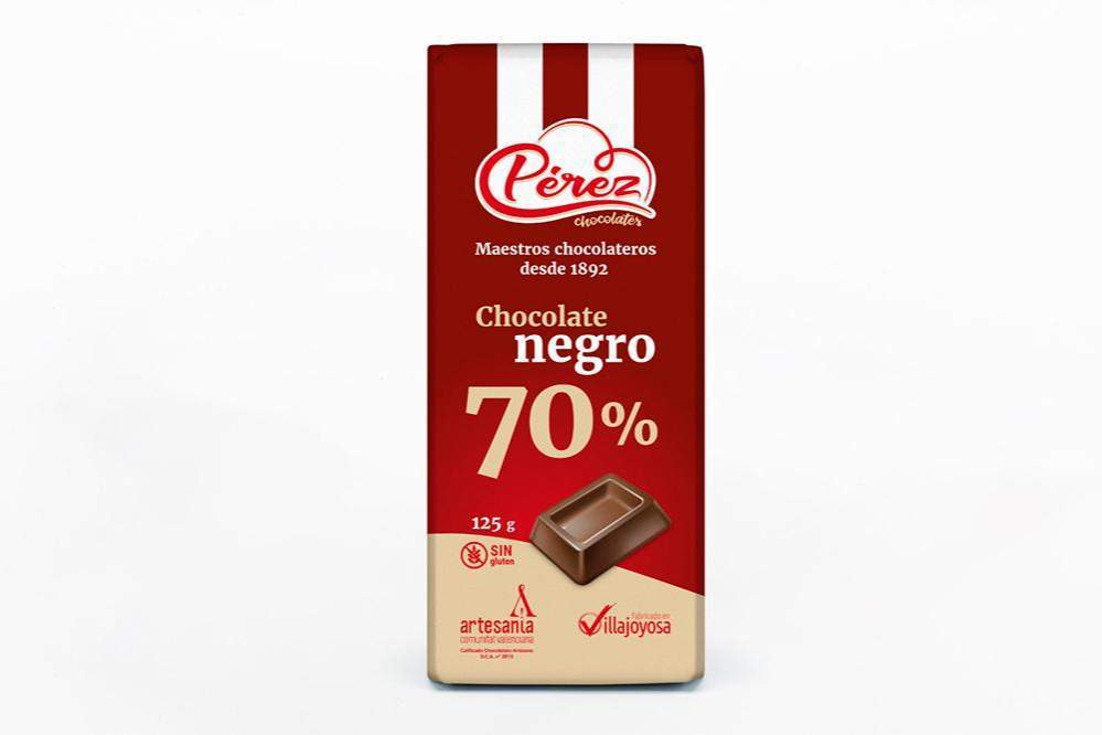 Chocolate Negro 70% Cacao 125g - Chocolates Pérez - chocolateSI.com